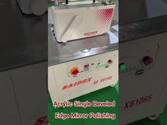 Tepi miring yang diproses oleh mesin acrylic chamfering langsung terang