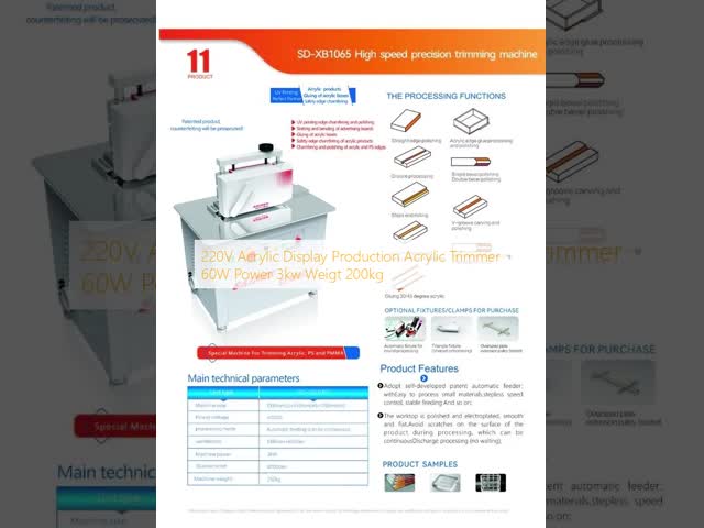 50hz Practical Acrylic Router Machine With 45 Degree Cutting Angle
