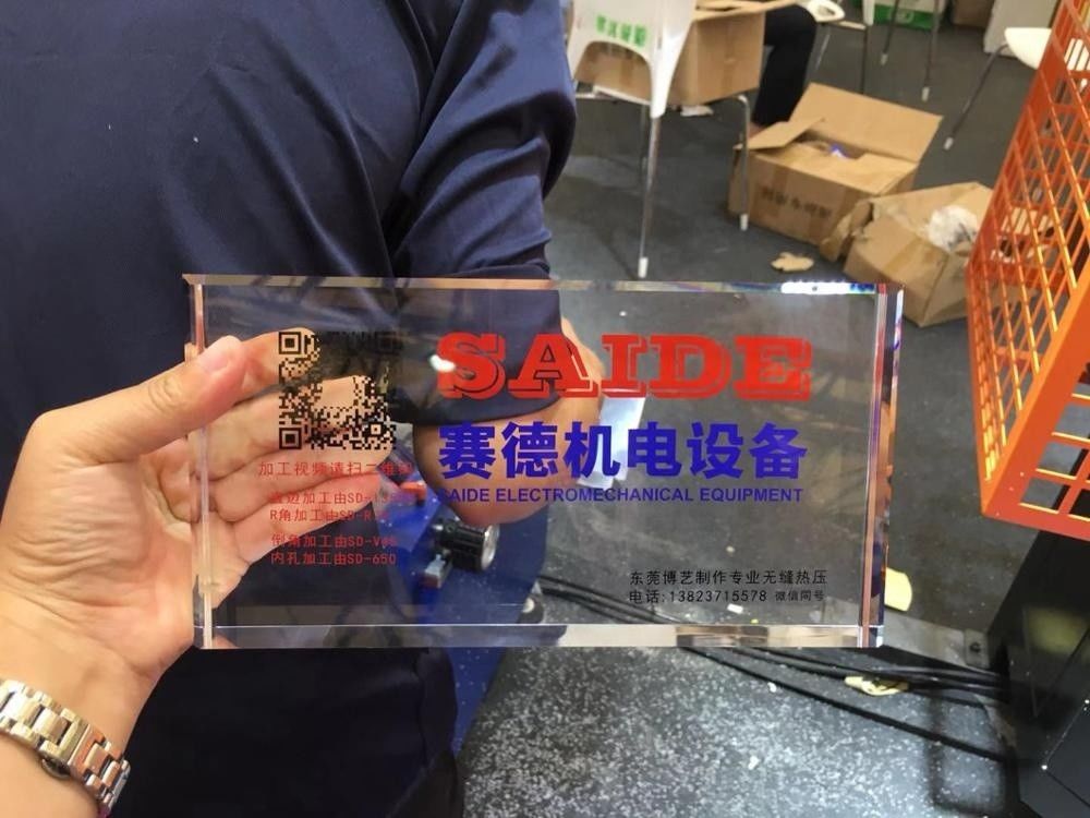 Papan Akrilik Anti-jatuh SAIDE China Kualitas Panas Mesin Pemoles Pemotong Akrilik Sudut 45 Derajat Tepi Berlian