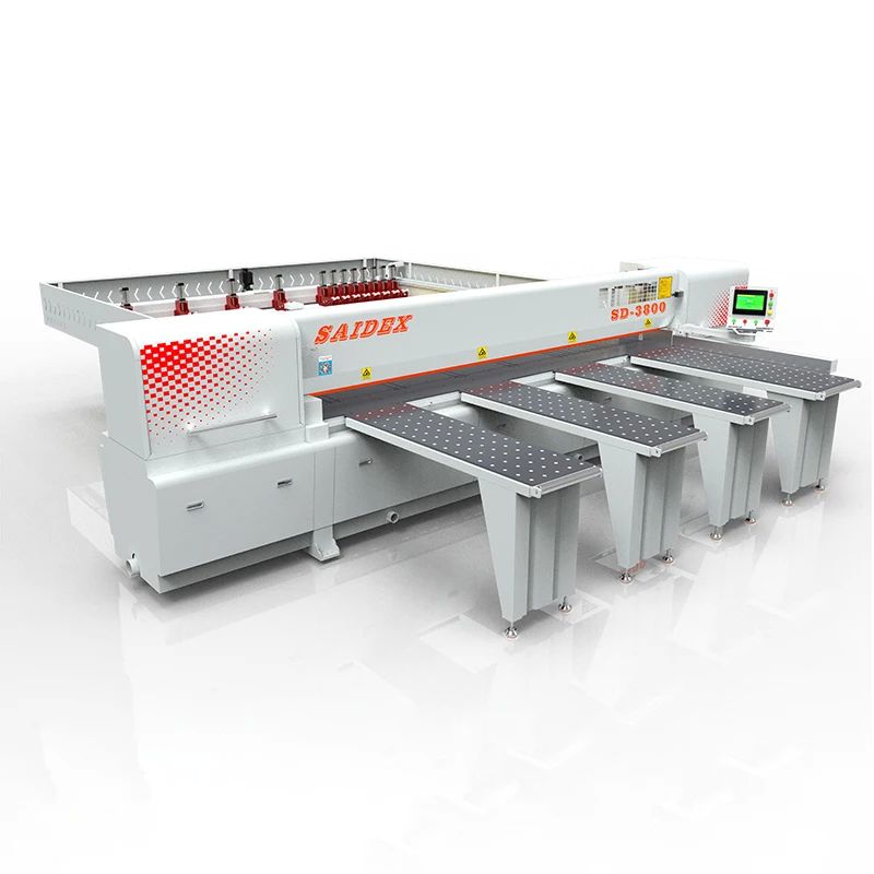 Mesin pemotong desain akrilik yang efisien Keakuratan 3800mm Panjang gergaji 11kw Motor gergaji kepala