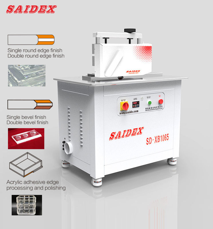 Mesin Poles Akrilik 220v Baja Kecepatan Tinggi Pembuat Fillet Sekali Poles Pada Sudut 45 Derajat