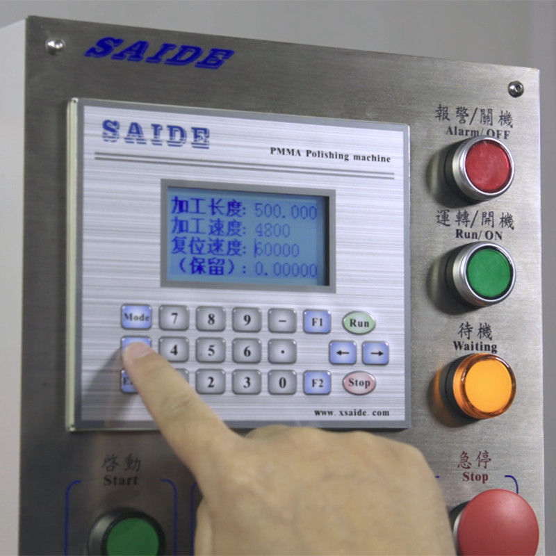 High Efficiency Acrylic Polisher 0-60 Angle Servo Motor Feeding Spindle Kecepatan 6000-1200rpm