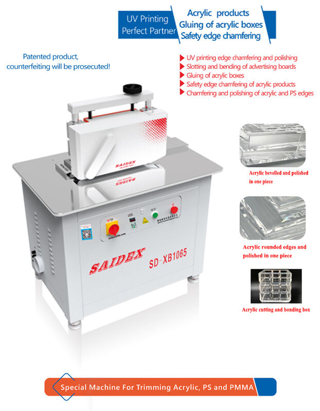 Acrylic Trimming Machine 30 derajat, 45 derajat 60 derajat polish pada saat yang sama