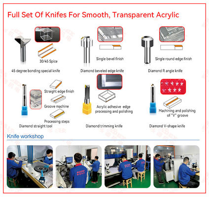 Alat pemotong penggilingan CNC praktis Alat pemotong CNC akrilik industri Untuk pemotongan kecepatan tinggi akrilik